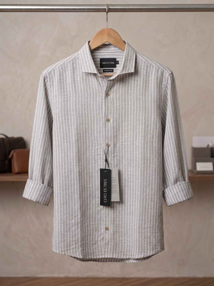 6530SKSPGC - CAMISA WINE GRIS CLARO